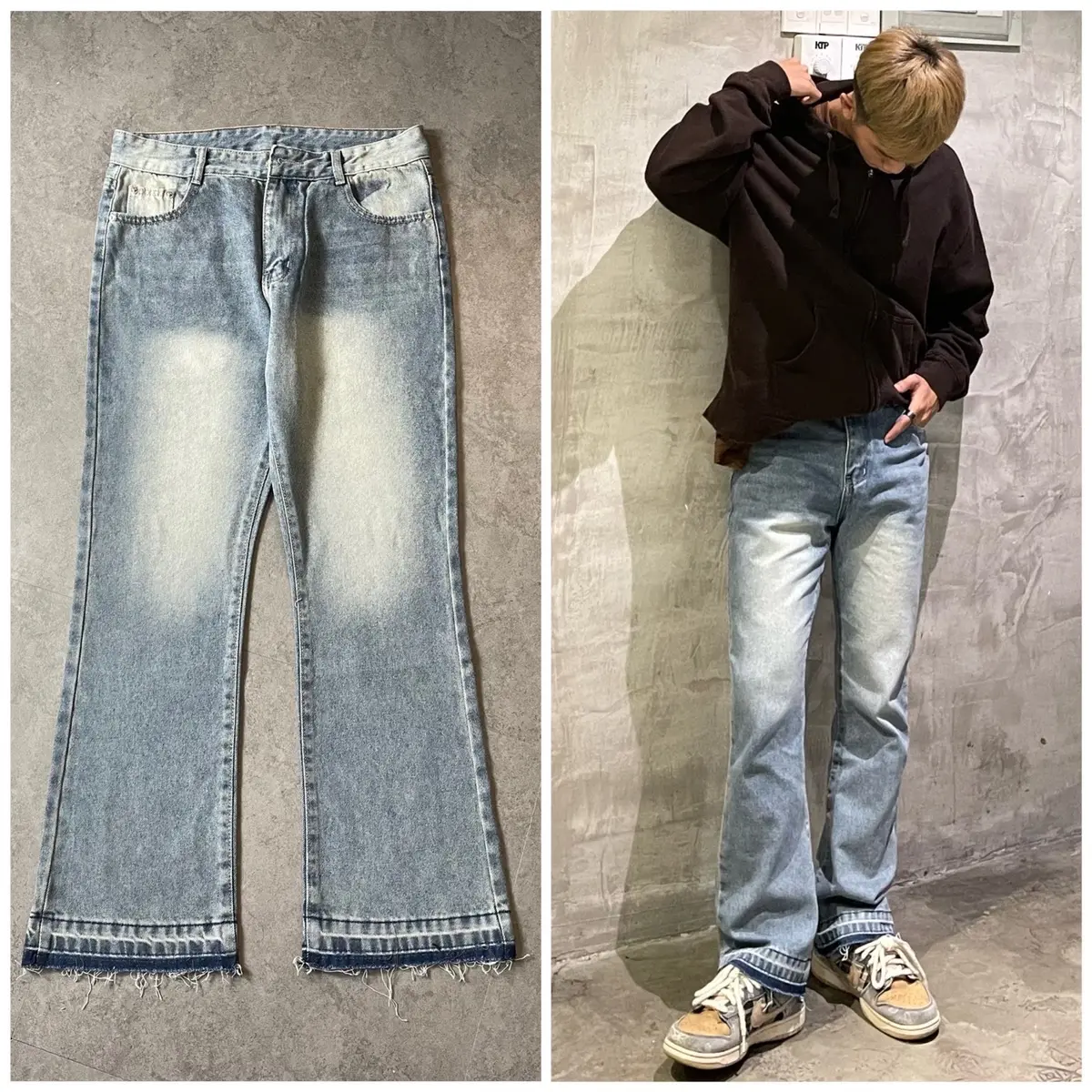 Quần jeans ống LOE XẢ LAI cực chất TALURETRO