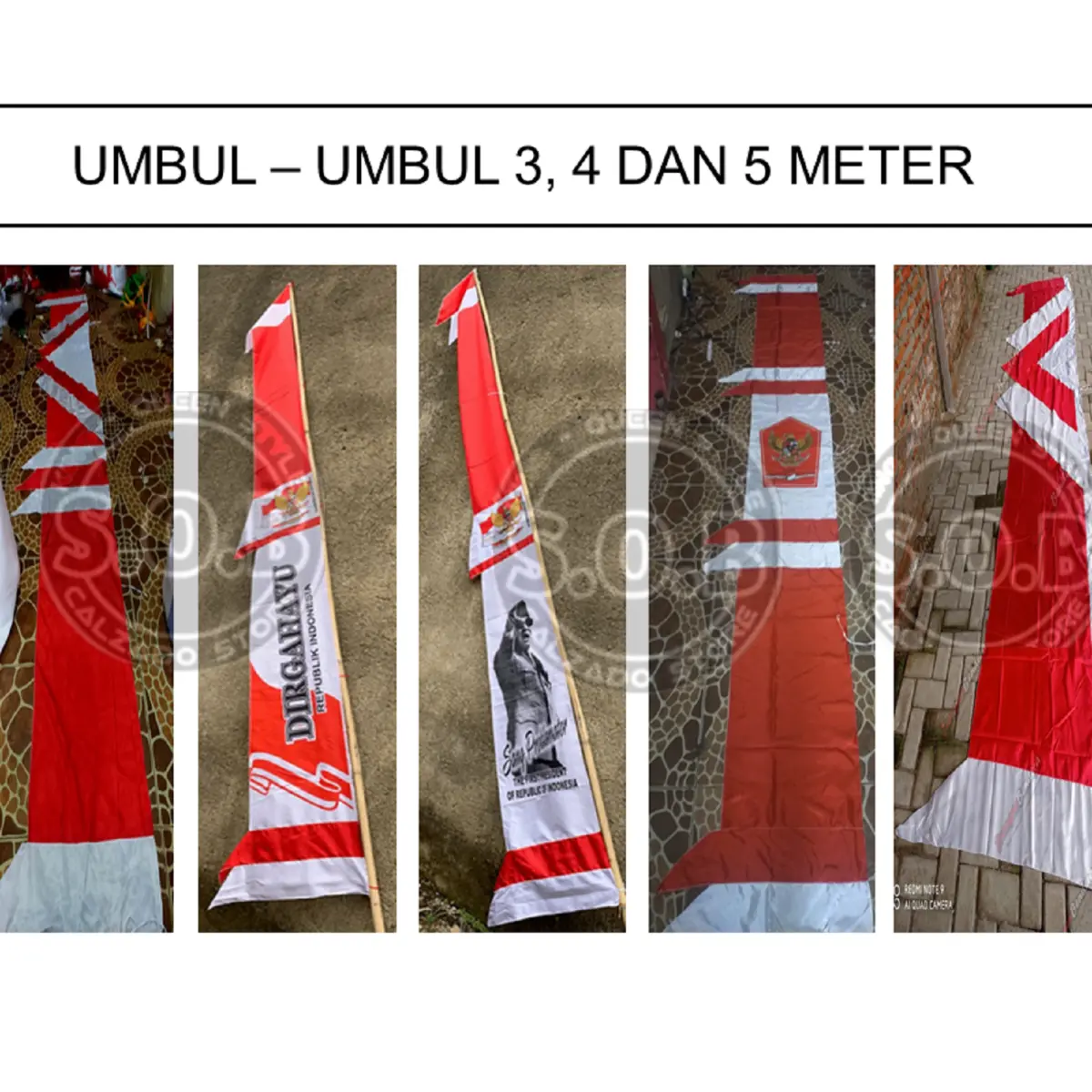 Umbul-Umbul Merah Putih Bendera Kain Layur Bandir 3 Meter 4m 5m