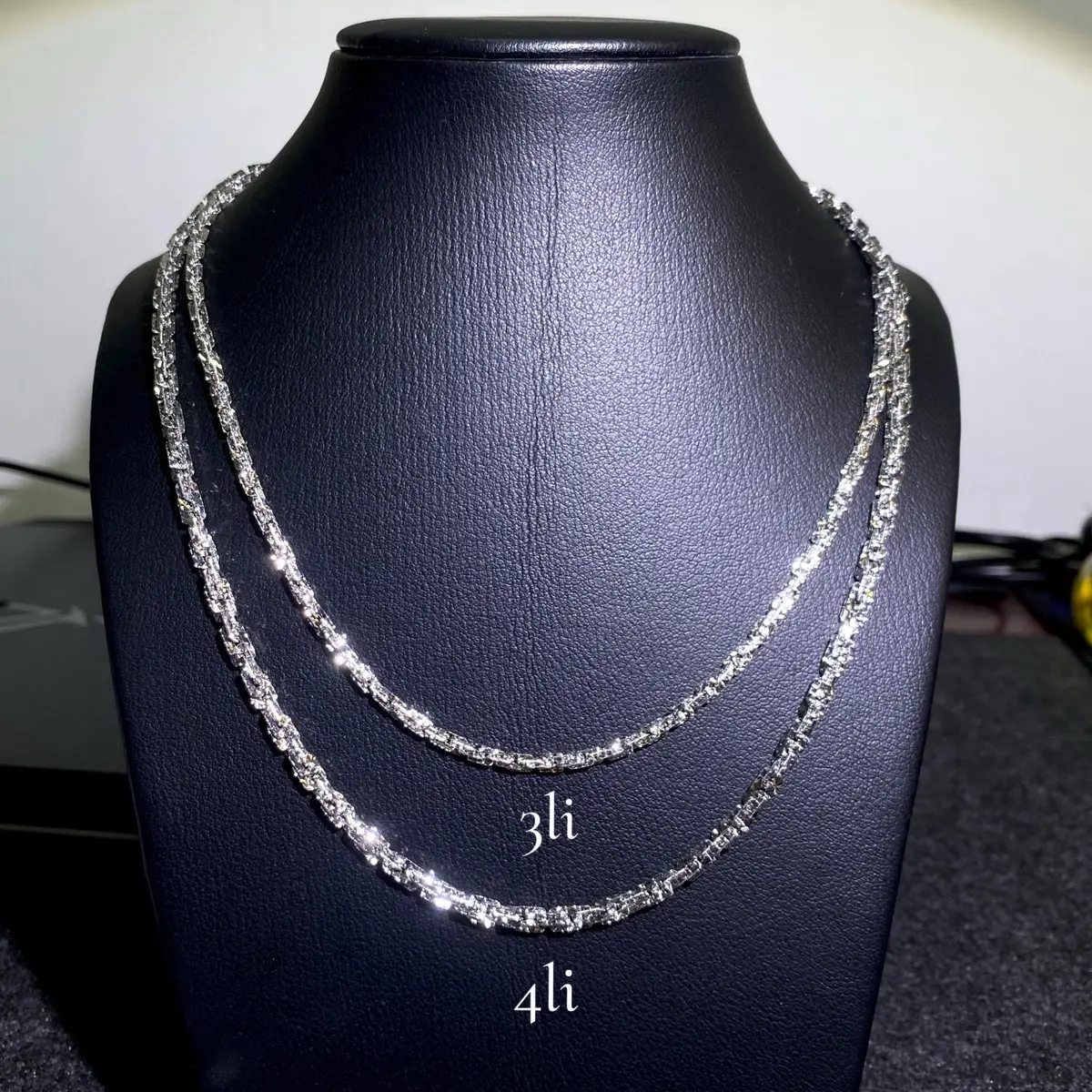 >NAJ< Dây xoắn vuông bạc s925 cao cấp 3li 4li 5li 6li - Đã xi kim