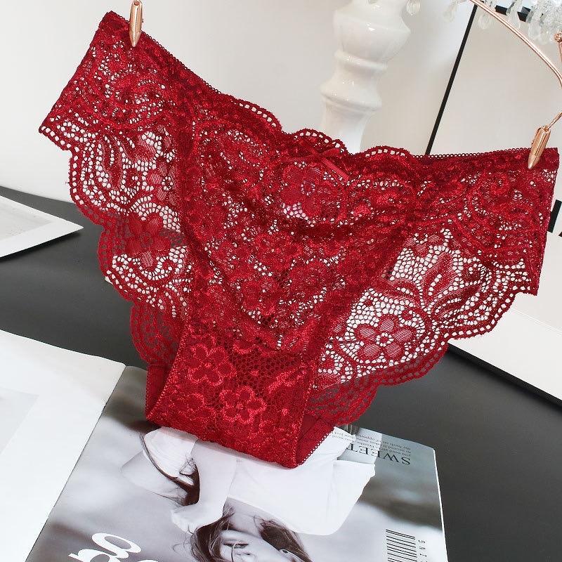 Luckymm Celana Dalam Wanita / Knicker Cancut Wanita Bahan Soft Lace Lembut 9936