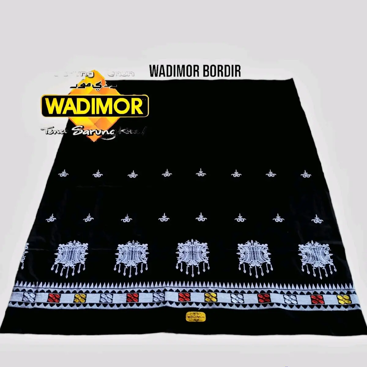 SARUNG BORDIR KOMPUTER ASLI WADIMOR PINTU ACEH|| BATIK Dewasa Kain Semua musim Silver sarungan maki