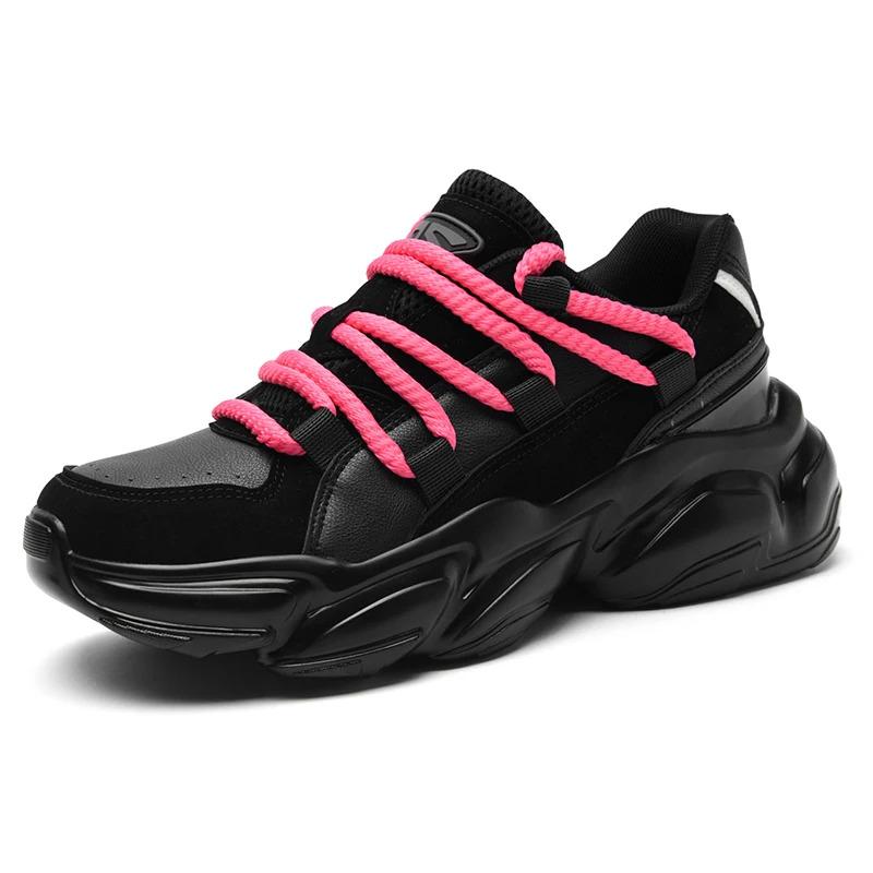Anpassa Dammode Läder Sport Promenader Sneakers Chunky Höjd Ökad Hiss Fritidslöpare Skor för män Tränare Träning_voghion.com