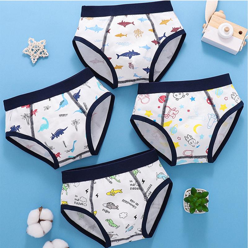 1PC Children Boys Boxer Briefs Cotton  Underwear Small Medium Big Boys 12-15 Years Old Teenager Shorts Breathable 3