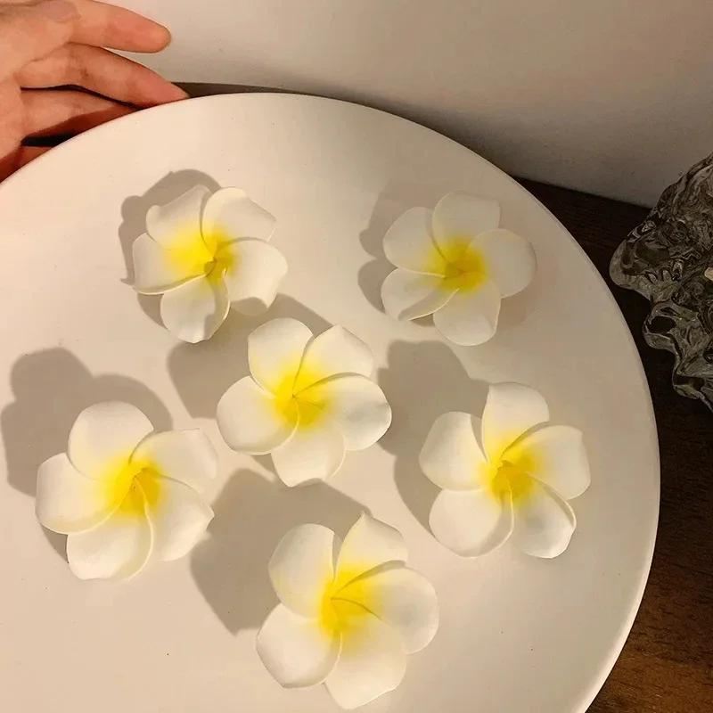 Product Introduction of Fashion Women Plumeria Flower Hair Clips Girls Aesthetic Hairpins Egg Flower Barrette Party Bag Hair Accessories 31