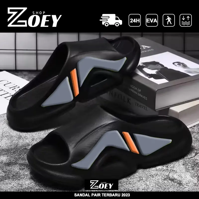 Sendal pria keren 2024 viral dewasa kekinian Sendal slop pria karet murah terbaru Sandal cowok pria selop awet dan kuat indoor outdoor