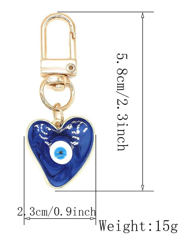Evil Eye Design Heart Shaped Pendant, Fashionable Pendant for Women & Men, Trendy All-match & Exquisite Jewelry for Birthday Gift 1