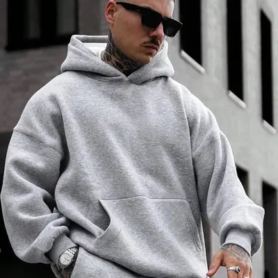 Selected Light Gray Hoodie Outfit Men TikTok Shop