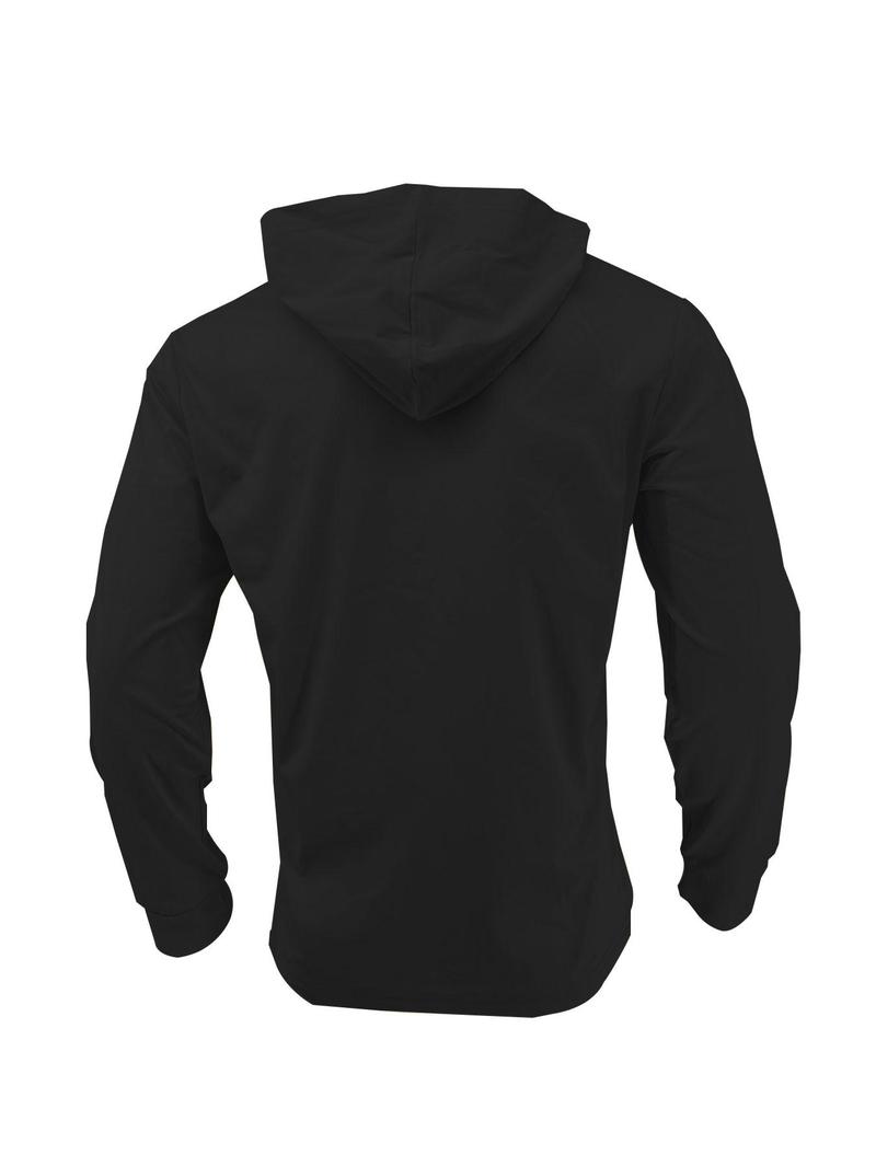 Product Introduction of Men's Solid Color Drawstring Button Front Hoodie, Regular Fit Casual Long Sleeve Drop Shoulder Hooded Sweatshirt for Spring & Fall, Fashion Men's Clothes for Daily Wear 7