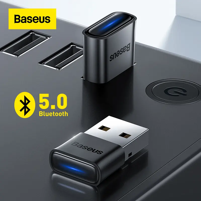 Bộ Chuyển Đổi Bluetooth Dongle, USB, Baseus, Ba04, Tương Thích Bluetooth 5.0 Và 5.3, Thích Hợp Cho PC Và Máy Tính Xách Tay, Kết Nối Loa Không Dây, Máy Phát Âm Thanh Nhạc Tai Nghe