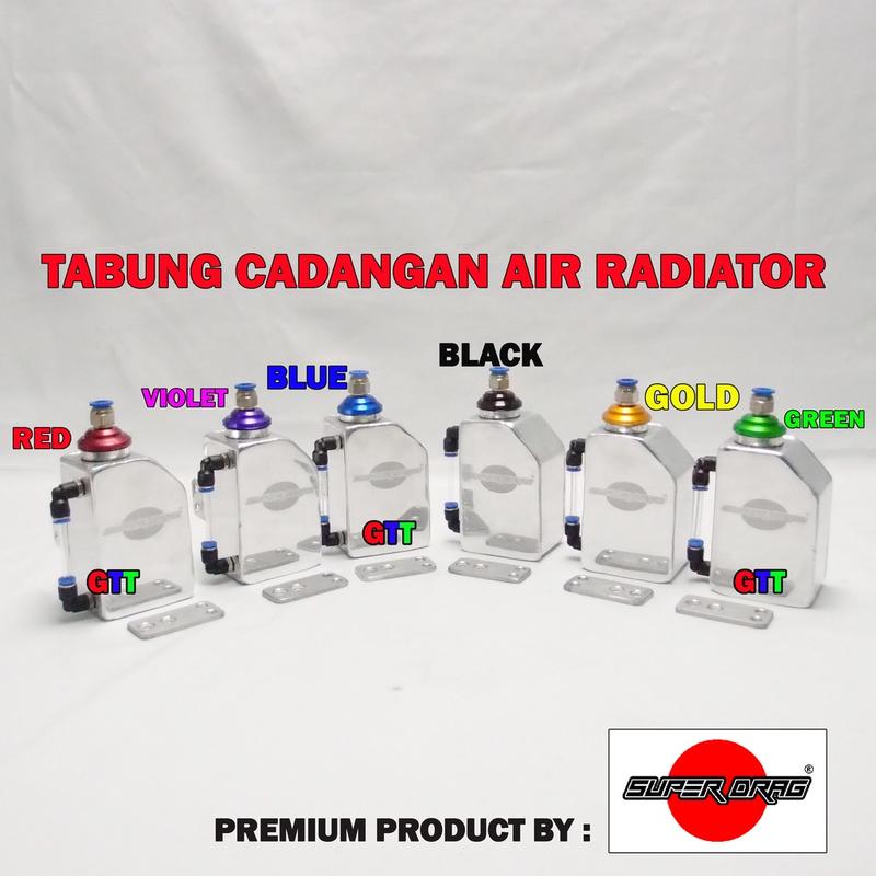 BOTOL TABUNG AIR RADIATOR ALUMINIUM UNTUK NINJA R/ RR, VIXION, CB 150 R NEW, CBR 150 Motor Engine 1
