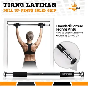 TaffSPORT Tiang Latihan Pull Up Pintu Door Gym Bar Solid Grip 62-100cm / Pull Up Bar Door Chinning Alat Fitness Olahraga Di Rumah / Pull Up Bar Dinding Door Chinning Alat Pull Up Dinding Pintu Fitnes Olahraga / Tiang Tongkat pull up Iron Gym Pintu Rumah