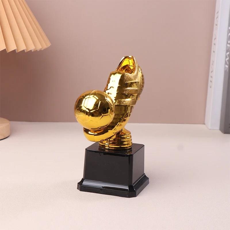 Model European Football Golden Boot Award Trophy Plastics Football Match Soccer Fans Souvenir Cup Excellent Player Award Competition Honor Football Shoe Award Home Decor 7