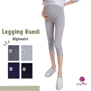 Chelyne Legging Hamil 3/4 Highwaist HJ136 Knee Length Maternity Legging