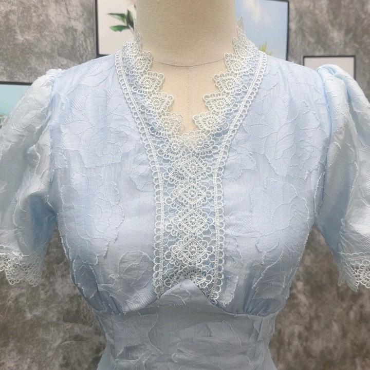 Đầm ren tiểu thư dáng dài Ceci xinh xắn Dress Women Nữ 7