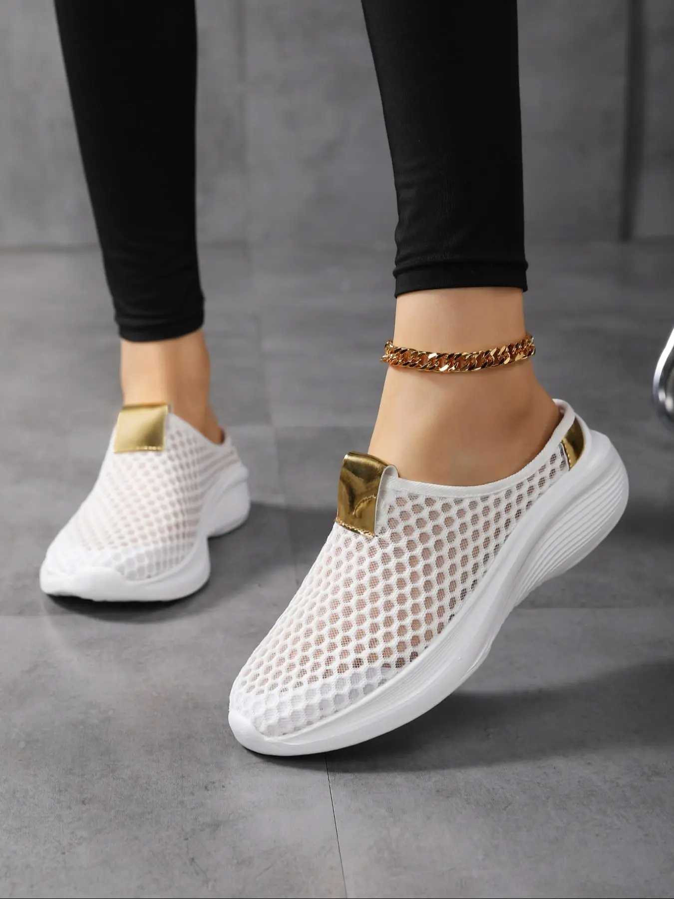 Women's Fashionable Mesh Breathable Comfortable Slip on Sandals, Casual Comfortable Sandals for Summer, Lightweight Breathable Shoes for Daily Wear, Girl