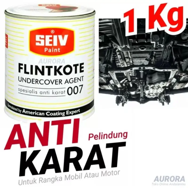 FLINKOTE SEIV ANTI KARAT under coat untuk melindungi rangka kerangka mobil kemasan 1Kg