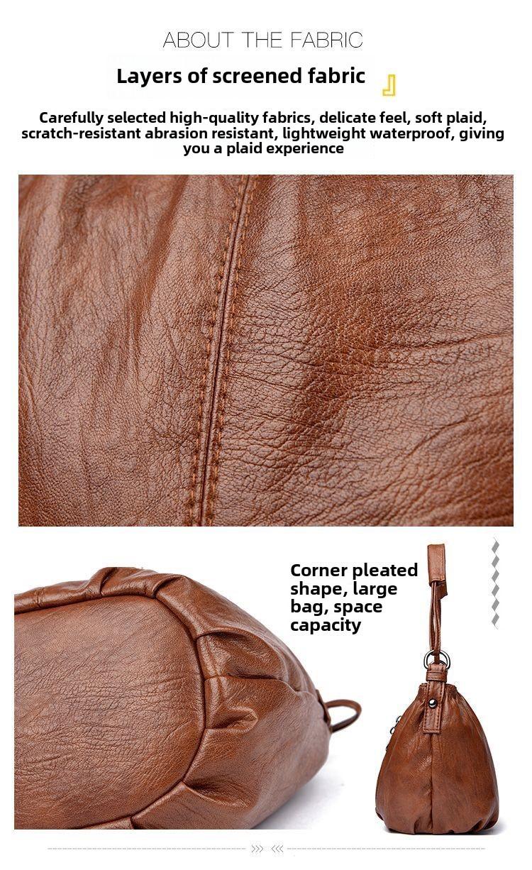 Authentic Leather Tactile Feel Small Bag Female Ladies New Bag Portable Shoulder Crossbody Bag Mother Bag Grandma Bag shoulder bag women's tote bags Sculpted for the Modern Woman