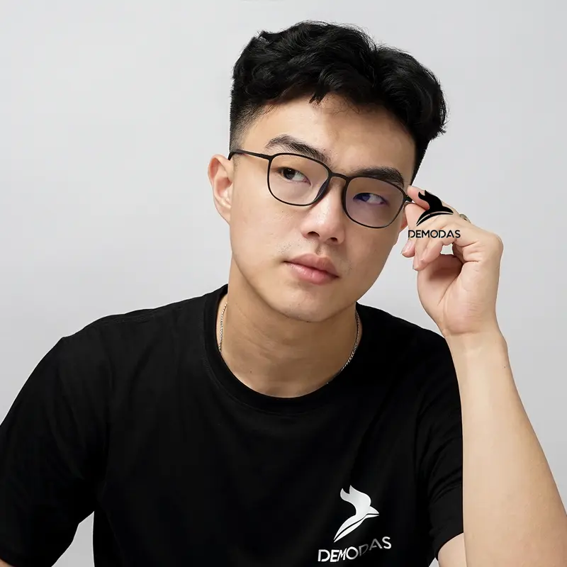 Kacamata Lentur Frame DG2225 Demodas Unisex dengan Lensa Bluecromic Photochromic Blueray Antiradiasi untuk Pria dan Wanita Photocromic 5