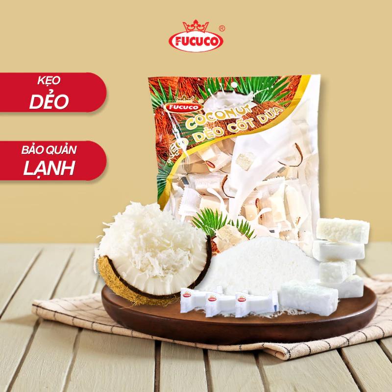 Product Introduction of Kẹo Dẻo Cốt Dừa FUCUCO Thơm Ngon Mềm Dai, Ngọt Nhẹ [Gói 270g-Gói 810g] 0
