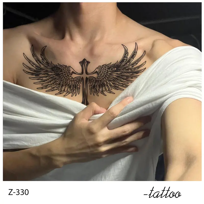 ZOAR Y45Stiker Tato Temporary Semi Permanen 【tampilan payudara besar】Tahan lama Tattoo menempel dekorasi seni untuk pria dan wanita 3