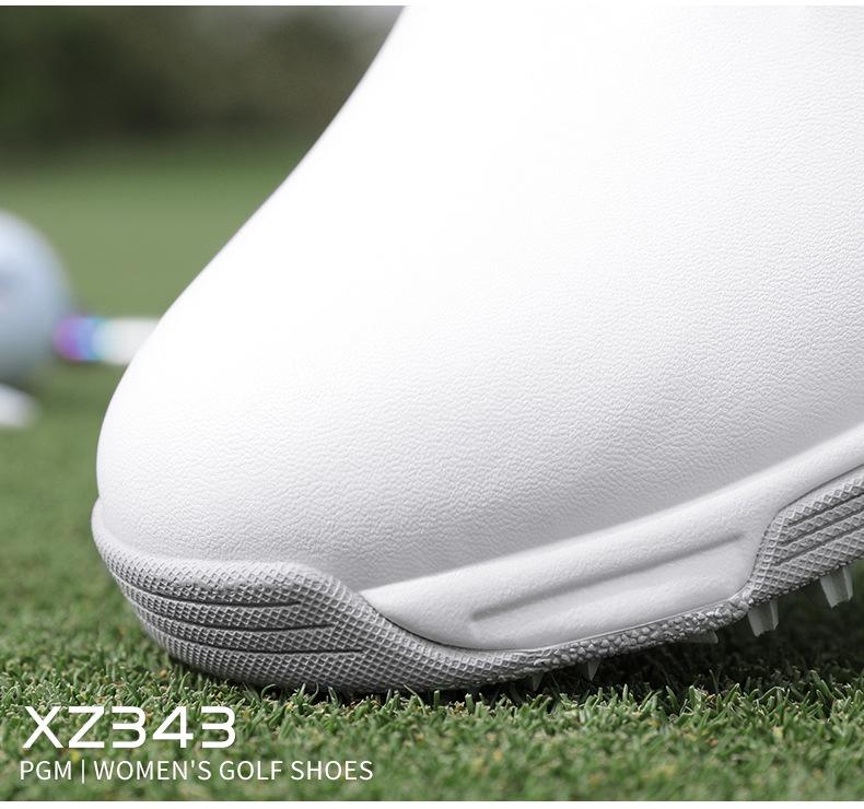 Product Introduction of [PGM] Golf Shoe Women's Waterproof Sneakers Anti-Slip Lightweight Knob Comfortable Shock-Absorbing Mid-Sole Nail-Free Shoes Xz343 23