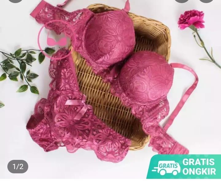 Product Introduction of BRA SET bh + cd beha celana dalam wanita setelan renda import quality RC03 36-42 cup B / bra sexy hot busa motif bunga import 1 set beha dewasa hot sexy 7