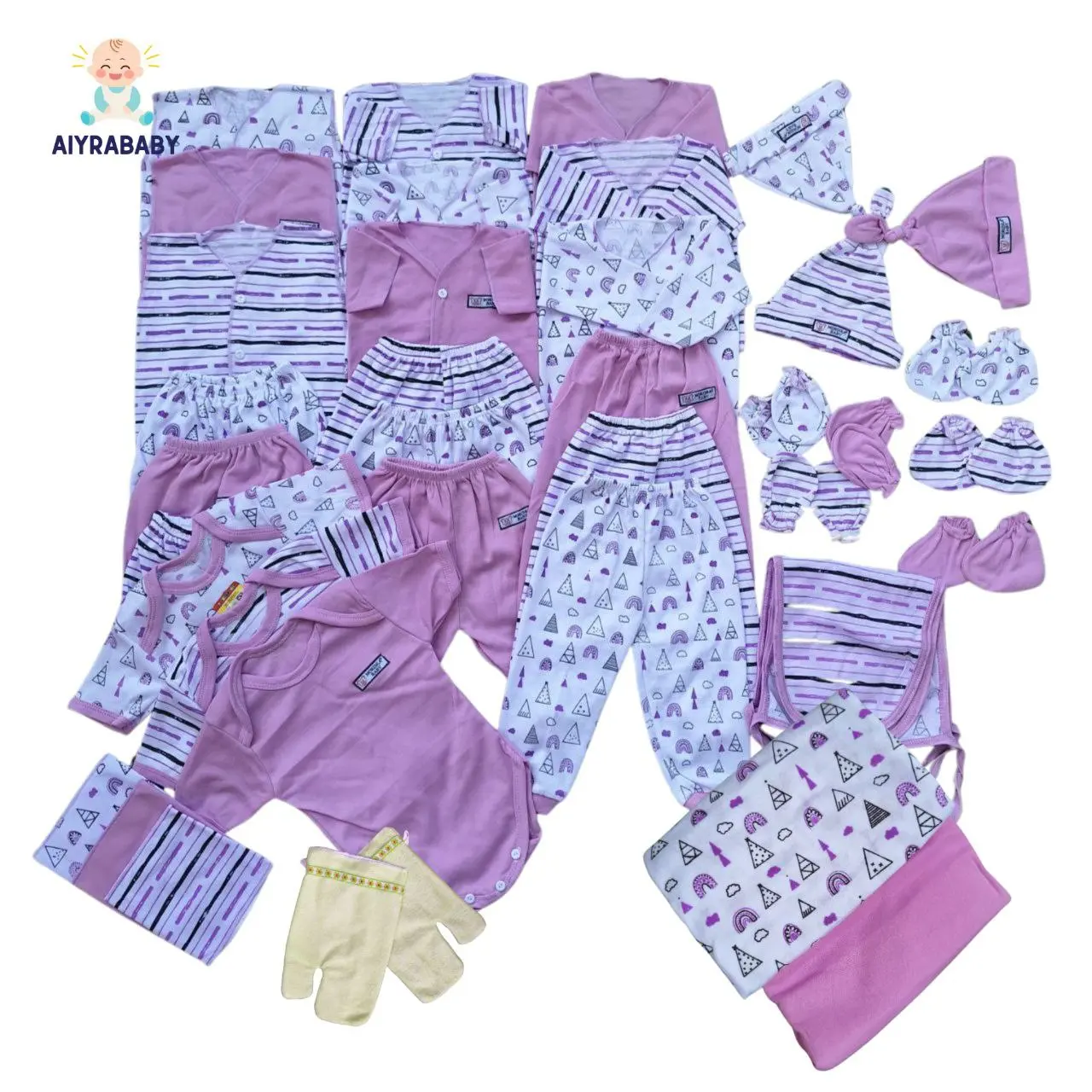 Paket Brojol Lengkap 40 Pcs perlengkapan Baju Bayi Newborn Baru Lahir SNI Sarung