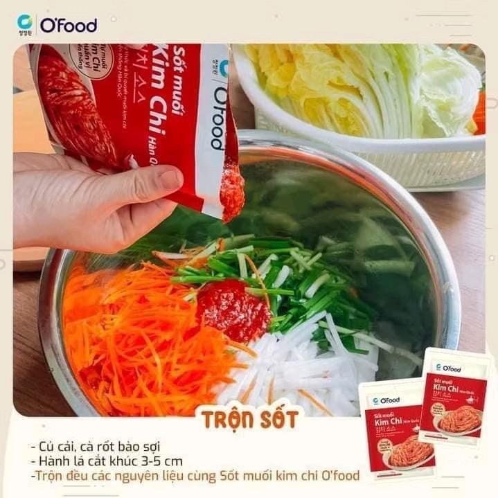 COMBO 5 GÓI Sốt muối kim chi O'FOOD gói 180g chuẩn vị Hàn Quốc