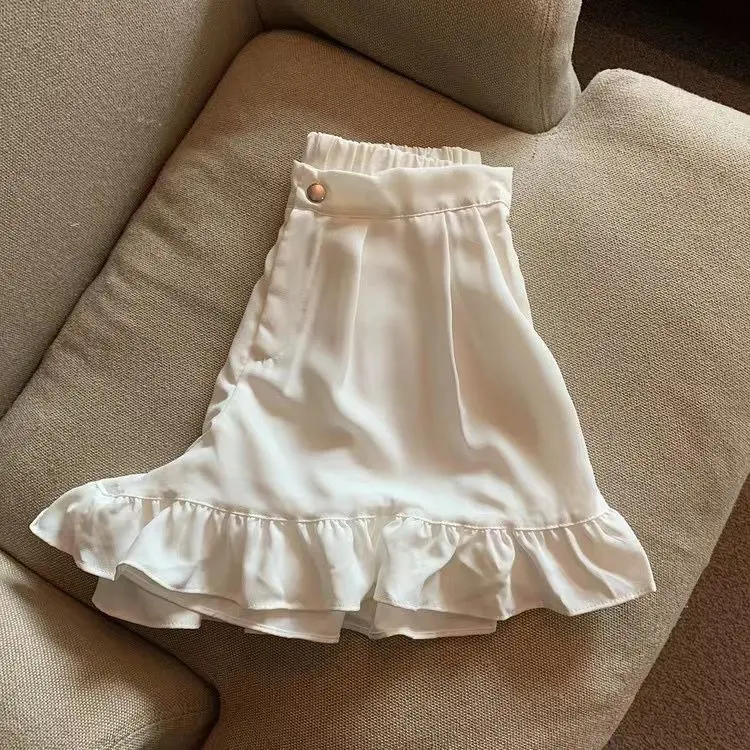 Quần Đùi Xếp Nhún, Thiết Kế Xinh Xắn, Dành Cho Cô Gái Đầy Đặn, Cạp Cao, Ôm Vừa Vặn, Ống Rộng, Thích Hợp Cho Mùa Hè Của Phụ Nữ, Độc Đáo, Đa Năng, 1.00 Kg-150.00 kg, Quần Thể Thao 4