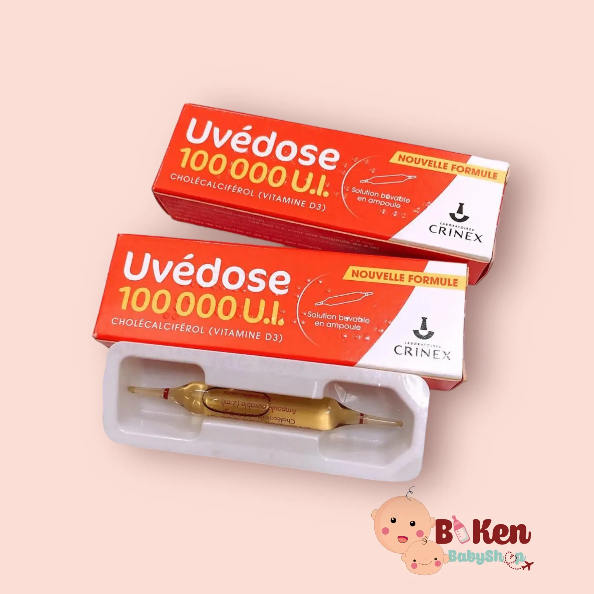 Pack 2 hộp bổ sung D3 Uvedose 100000ui