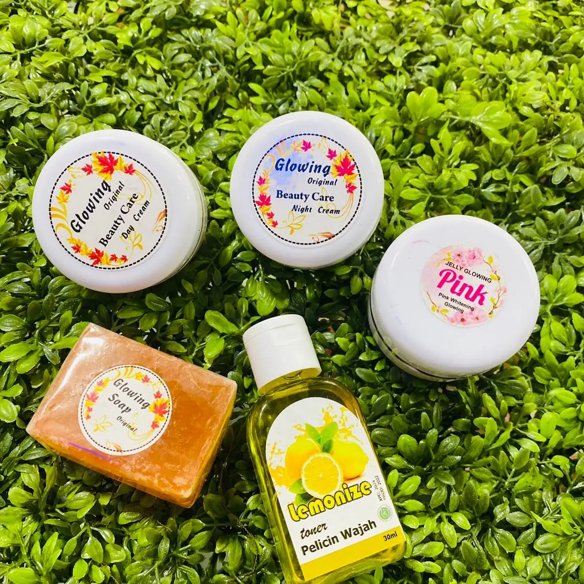 Cream Glowing original lengkap isi 5 Perawatan Mencerahkan Wajah