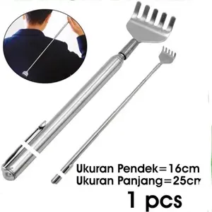 Alat Garuk Punggung Gatal Garukan Penggaruk Stainless Tongkat Panjang