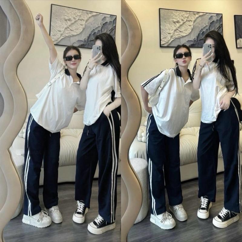 Quần XUÔNG 2 sọc Dáng thể thao ống rộng BIGSIZE dài quần 1m03