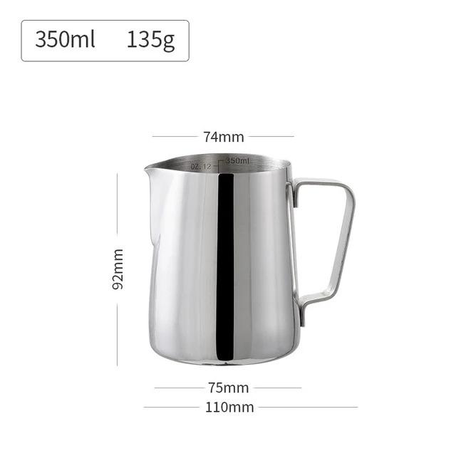 Coffee Milk Frothing Pitcher Jug 304 Stainless Steel With Scale Latte Steam Coffee Paint Process Kitchen Cafe Accessories 6