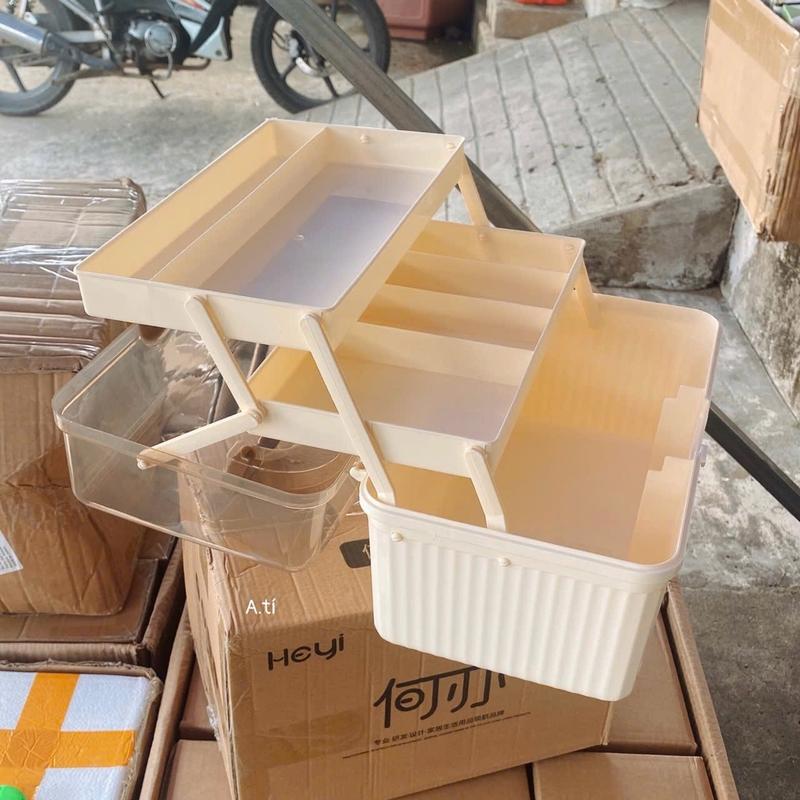 Hộp Y Tế Mini 3 Tầng Đựng Thuốc Và Dụng Cụ Y Tế hop chiathuoc 8