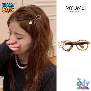 กิ๊บติดผมแมว KT การ์ตูนน่ารัก เกาหลี Dongdaemun คลาสสิก เสือดาว สีน้ำตาล หน้าม้า คลิป กิ๊บติดผมด้านข้าง แฟชั่น สำหรับผู้หญิง สไตล์ใหม่ ปี 2025 พร้อมสต็อก