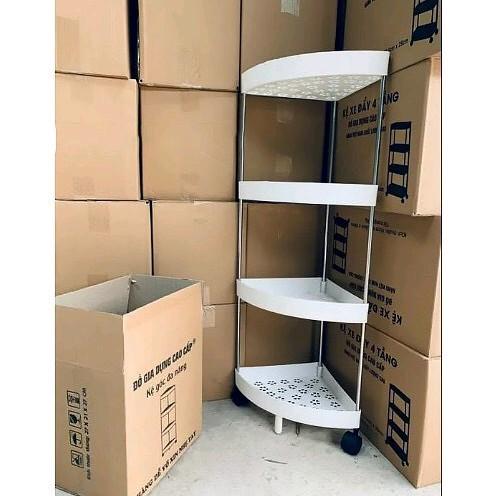 Kệ góc tường tam giác 4 tầng nhựa có bánh xe kệ đa năng 4 tầng kệ 4 tầng kệ nhựa 4 tầng kệ nhựa đa năng có bánh xe kệ nhựa 4 tầng 3