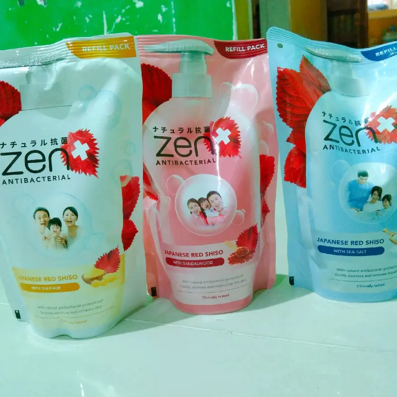 ZEN SABUN MANDI CAIR 450ML/400ML ANTIBAKTERIAL JAPANESE RED SHISO 0