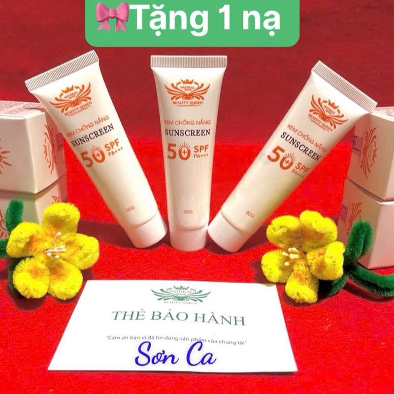 3 Kem chống nắng BEAUTY QUEEN tuýp 30g