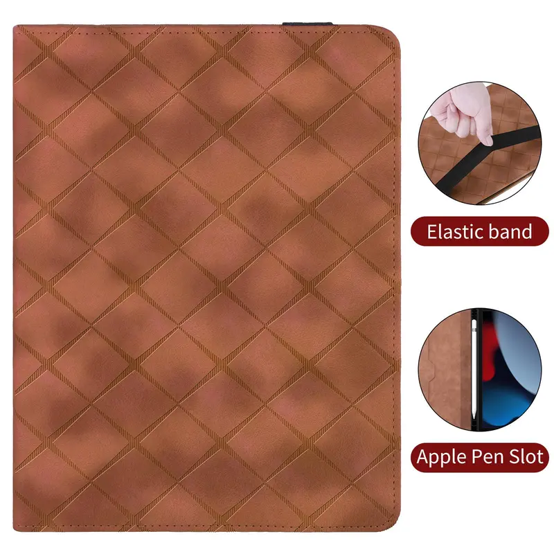 Fashionable Diamond-shaped Tablet Protective Case, Auto Sleep/Wake Tablet Protector Cover, Tablet Accessories Compatible with iPad 5 6 8 9 5