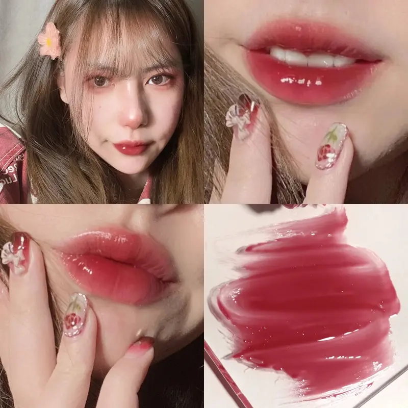 Son Bóng Oulesong Màu Nude Nhạt Mềm Mượt Nuôi Dưỡng Môi Chống Thấm Nước Son08 Cosmetic Mỹ Phẩm Son Môi Nữ Women Trang Điểm 6