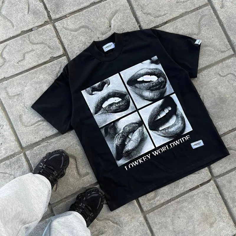 Kaos Katun Gaya Vintage Retro - Ukuran Besar Unisex Desain Grafis Jalanan Remaja, Pakaian Jalanan Urban Berbudaya Tinggi Fashion Lengan Pendek Set Pakaian Asli, Kaos Versi Boxy 1