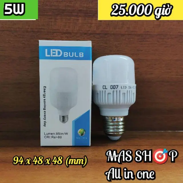 Bóng đèn LED trụ 5W - 10W - 15W - 20W - 30W / SIÊU TIẾT KIỆM 4