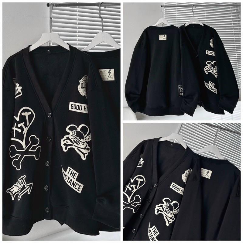 Áo khoác nỉ cardigan GOOD hình in nổi Jacket Menswear 6