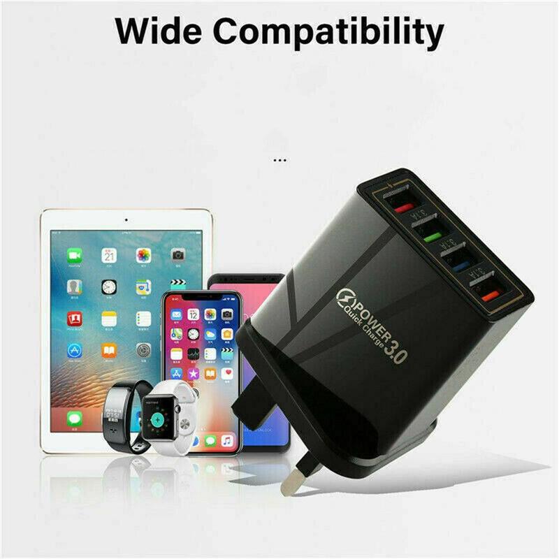 Product Introduction of Universal 4 Ports USB Transformer Adapter Power Supply Wall Charger Fast Quick Charger 27