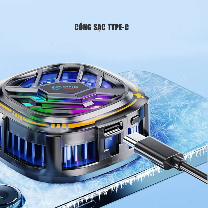 Quạt Tản Nhiệt Điện Thoại Sò Lạnh X76 PRO- LED Gaming, Nam Châm Siêu Mạnh, Làm Lạnh Cực Sâu (BH Lỗi 1 Đổi 1) Phụ Kiện quattan  nhiet sò  lạnh 6