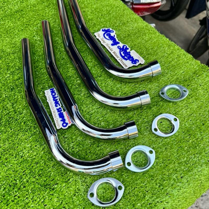 Kim Loại cổ pô inox 304 crom bóng gắn xe honda dream wave cup 67