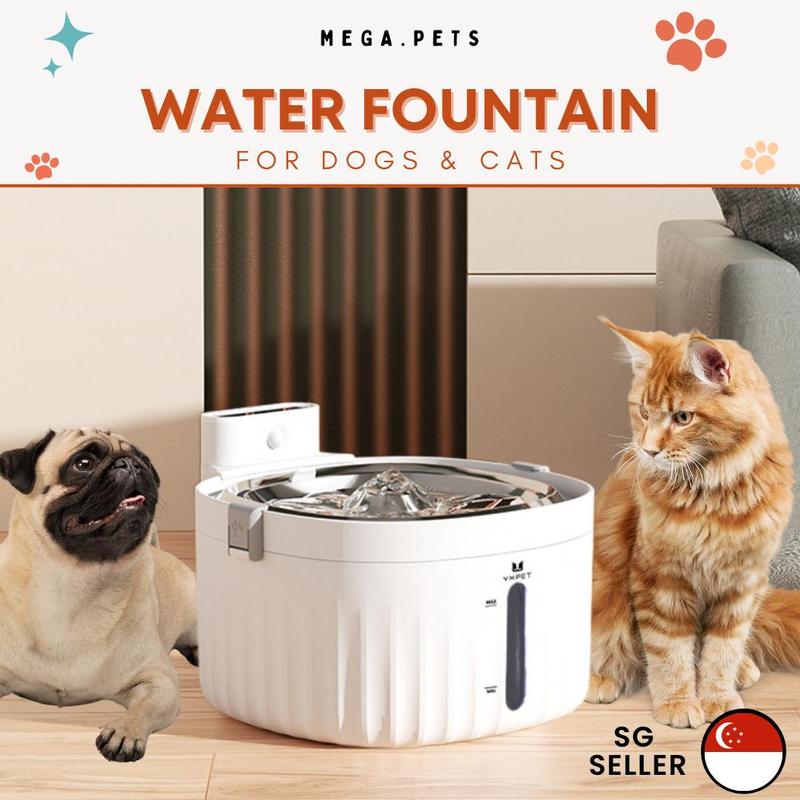 Pet water dispenser fountain filter for cats cat dogs dog wireless ...