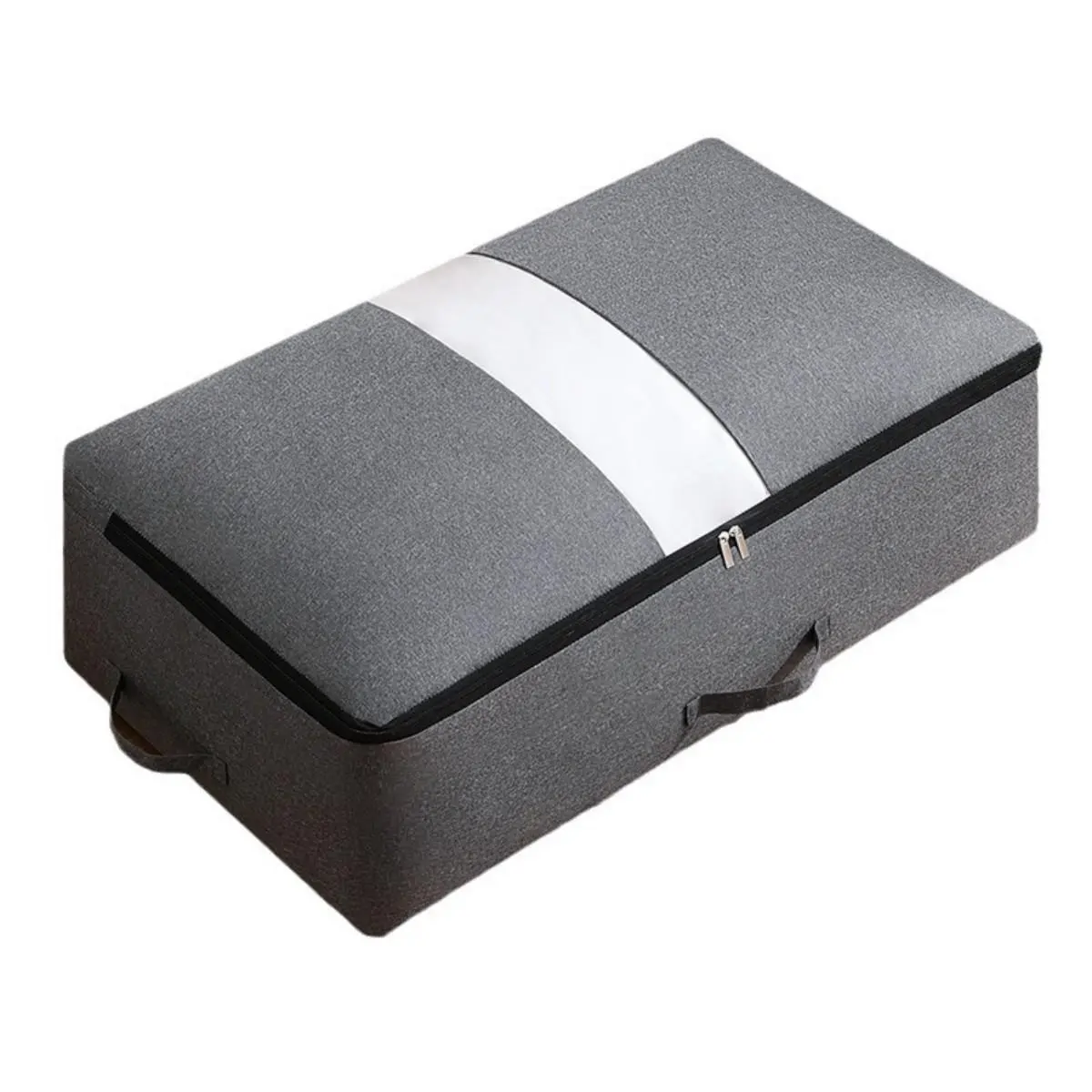 Under Bed Storage Bag, Foldable Clothes Storage Box with Zipper & Handle, Dormitory Under Bed Storage Bag for Pillows, Clothes, Blankets, Duvets