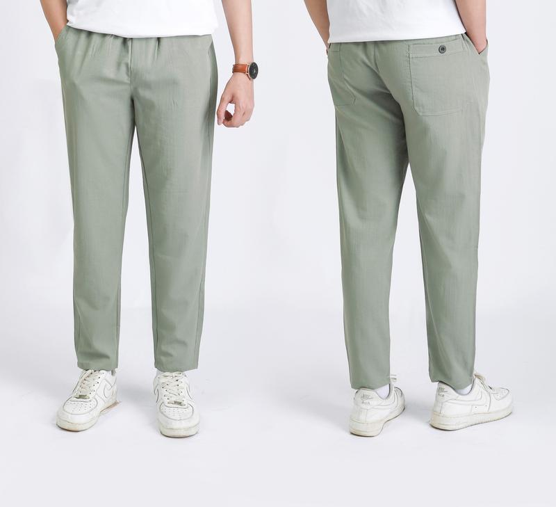 Quần đũi dài nam D36 chất liệu đũi xước tổng hợp co giãn nhẹ cạp chun dây rút,quần đũi xước ống đứng trẻ trung nhiều mau Menswear Pants